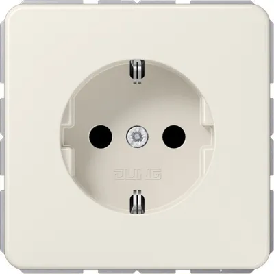 Produktbild von Jung 1fach Einsatz Schutzkontakt-Steckdose Creme-Weiß CD1520BF