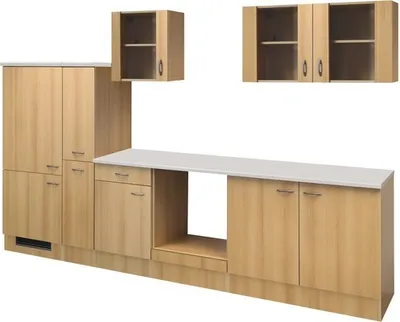 Obrázok produktu pre Kuchynský blok Flex Well Nano 300 cm farba čela buk matná farba korpusu buk