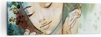 Produktbild von Bild auf Leinwand - Leinwandbild - Frau modern - 160x50cm - Wand Bild - Wanddeko - Wandbilder - Leinwanddruck - Bilder - Kunstdruck - Wanddekoration - Leinwand bilder - Wandkunst - AB160x50-3580