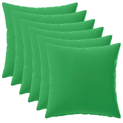 Imagen del producto de vidaXL, funda de cojín, 6 unidades, color verde, modelo HEERLEN, 40 x 40 cm, material: poliéster