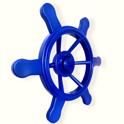 Produktbild von Piratenlenkrad blau 34 cm aus HDPE für Spielturm & Kletterturm