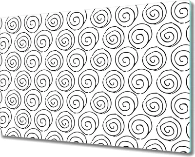 Produktbild von Glas-Herdabdeckplatte Glaskeramikkochfeld-Abdeckung Spritzschutz - 80x52 cm - Schnörkelnde Kreise