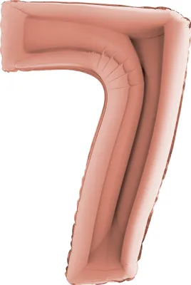 Produktbild von Riesenzahl Folienballon 40"/102cm | Rosegold Zahl: 7