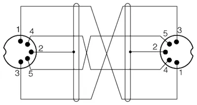 Produktbild von 1,5m Diodenkabel DIN Kabel 2x Diodenstecker 5 polig