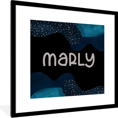 Produktbild von MuchoWow® Gerahmtes Poster Marly - Pastell - Mädchen 40x40 cm - Poster mit Schwarzem Bilderrahmen Wandposter Rahmen Foto Bilder - Poster - Plakat im Rahmen