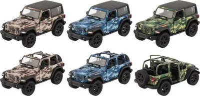 Produktbild von Goki Spielzeugauto Jeep Wrangler 2018 Modellauto 1:34 mehrfarbig