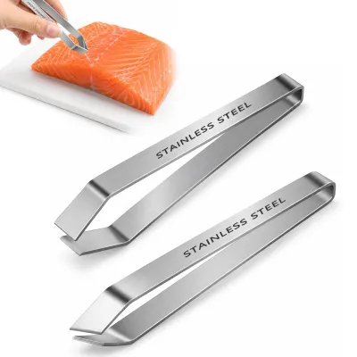 2 Grätenpinzetten 12 cm Edelstahl Küchenpinzette Fisch
