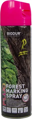 Produktbild von Biodur | Sprühlack - Rosa - 500ml, Sprühfarbe, Fluoreszierend - Forstmarkierungsspray, Bergwerken, Topographie, für Holz
