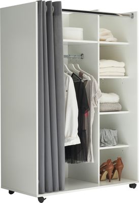 Kleiderschrank mit Stoffvorhang JENKE