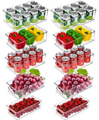 Zdjęcie produktu dla Elzusha - Zestaw 10 sztuk, układane pojemniki do lodówki, wolne od BPA, przezroczyste