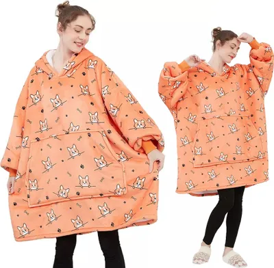 Produktbild von Übergroße Pulli Decke, Oversize Hoodie Blanket, Sweatshirt-Decke, Kapuzenpullover Pullover Sherpa Warmes Sweatshirt
