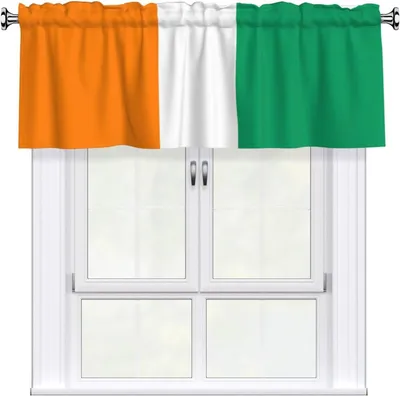 Produktbild von Gemusterte Flagge der Elfenbeinküste, 137,2 x 45,7 cm, einfach anzubringen, für Fensterdekorationen in Küche, Schlafzimmer und weiteren Räumen