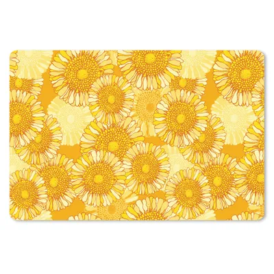 Produktbild von MuchoWow® Schreibtischunterlage Sonnenblume - Sommer - Muster - Blumen 60x40 cm - XXL Mauspad - Großes Mauspad