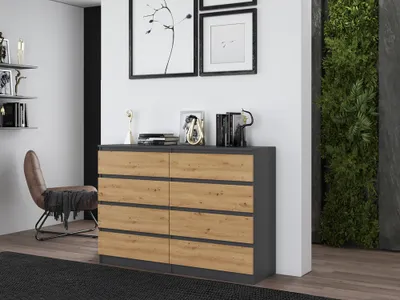 Produktbild von Kommode, 120/140 cm Breiten,  8 Schubladen