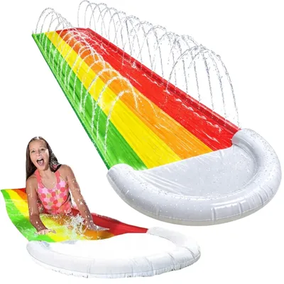 Obrázek produktu pro Vodní skluzavka 465 x 80 cm se zavlažováním, dlouhá zahradní klouzačka pro letní zábavu dětí i dospělých