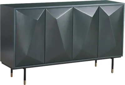 Produktbild von FURNLUX Sideboard Stilig Grün 150cm / Hauptfarbe: Grün / Abmessungen: 150 x 88 x 40 cm