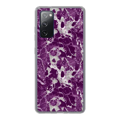 Produktbild von MuchoWow® Handyhülle Schutzhülle Hülle für Samsung Galaxy S20 FE Marmor - Glitter - Lila - Muster Silikon Softcase Handy Hülle - Abdeckung