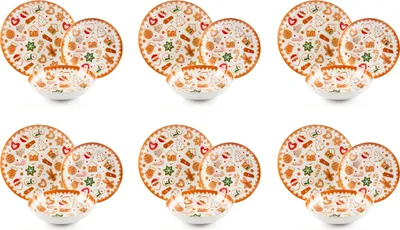 Immagine prodotto di Servizio tavola 18 pezzi Excelsa Wonderful Ginger porcellana multicolore