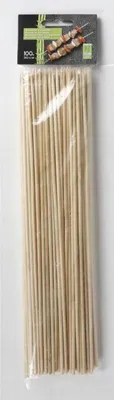 Image de 24x 100 pièces 30cm brochettes en bambou bâtonnets en bois aliments buffet grillades 2400x