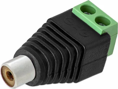 Produktbild von 1x Cinch RCA-Buchse Adapter 2-pin Klemmen Terminalblock Chinch Stecker DC AV Block