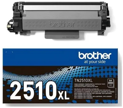 Produktbild von Brother TN-2510XL - Super High Capacity - Schwarz - original - Box - Tonerpatrone - für Brother DCP-L2620, L2627, L2660, HL-L2400, L2445, L2447, MFC-L2800, L2827, L2860