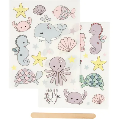 Image de Creativ Company frotter autocollant océan, 2 feuilles