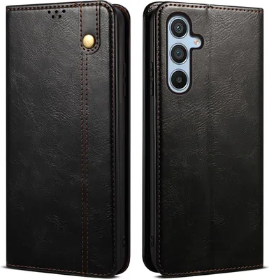 Produktbild von Galaxy M54 Hülle, Leder Flip Brieftasche Schutzhülle mit Standfunktion für Samsung Galaxy M54 Schwarz