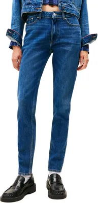 Productafbeelding van Tommy Jeans dames jeans, model Lucy, slim fit, mid-waist, blauw (donkere denim), maat 26W/28L