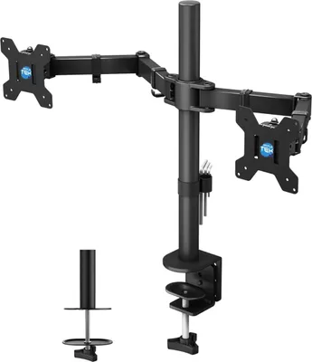Obrázok produktu pre Stojan na 2 monitory s LCD displejom 13–27", dvojitý TV, na písací stôl