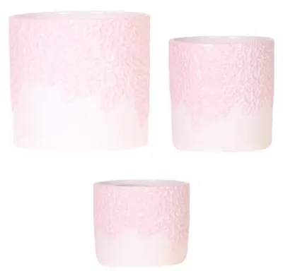 Immagine prodotto di Set di 3 coprivasi Bloom Rosa - Ø6cm, Ø9cm, Ø12cm - coprivasi in VetroVetroceramica