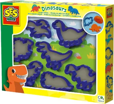 Productafbeelding van SES Creative kleivormen, dinosaurussen, diverse kleuren