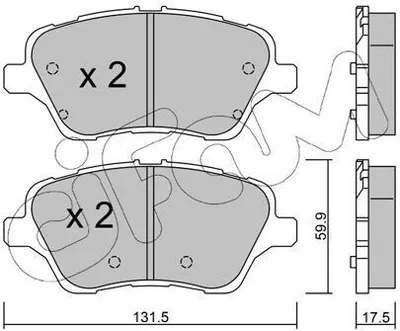 Produktbild von CIFAM Bremsbeläge Satz Vorne Bremsklötze für FORD Fiesta Mk6 Schrägheck (JA8, JR8) 822-976-0