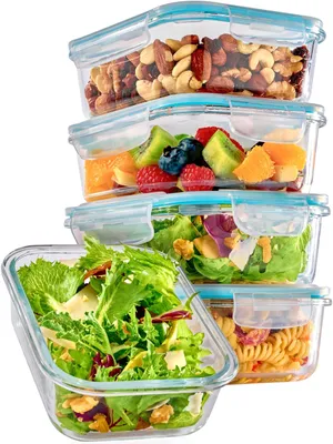 Immagine prodotto di Set di 4 contenitori in vetro per alimenti con coperchio