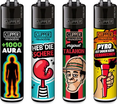 Produktbild von Clipper Reibrad Feuerzeuge Jugendwort #9, 4 Stück