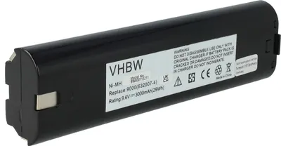 Produktbild von vhbw Akku kompatibel mit Makita 6900D, 6900DW, 6891D, 6891DW, 8400D, 8400DW, 6096DWE, 6096DWLE, 6096DWBE, 8400 Werkzeug (3000 mAh, NiMH, 9,6 V)