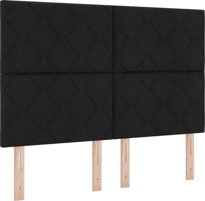 Obrázek produktu pro vidaXL LED čelo postele černé 160 cm látka