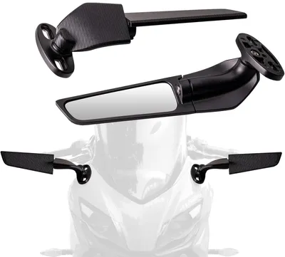 Image de Miroir de rétroviseur universel pour moto, orientable à 360° et compatible avec différents modèles