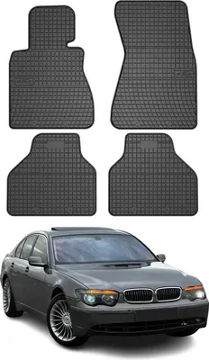 Obrázek produktu pro 2001-2009 BMW řady 7 E65 E66 E67 Podlahové rohože gumové černé 4 ks