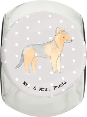 Produktbild von Mr. & Mrs. Panda Dose Schäferhund Lebensretter XL 2000ml - Grau Pastell - Geschenk, Vorratsglas, Keksdose, Vorratsbehälter, Aufbewahrungsdose, glasbehälter