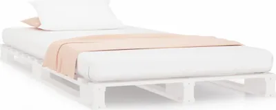 Obrázek produktu pro vidaXL Paletová postel White 90x200 cm z masivního borovicového dřeva