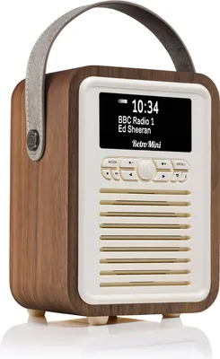 Produktbild von VQ - Radios - Kuechenradios - Walnuss Retro Mini DAB/DAB+ Digital und FM-Radio mit Bluetooth