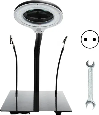 Produktbild von 40-LED-Lupenlampe, 15-fache Vergrößerung, verstellbar, zum Lesen und Reparieren von Leiterplatten
