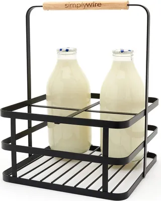 Immagine prodotto di Portabottiglie in stile retrò - portabottiglie da vino - nero