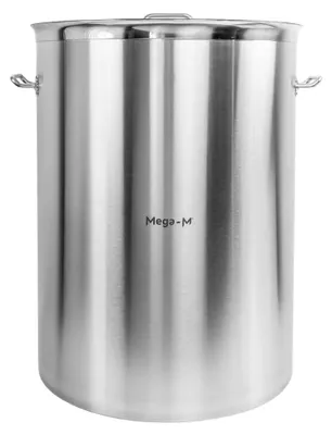 Zdjęcie produktu dla Garnek gastronomiczny wysoki ze stali nierdzewnej z pokrywką Mega-M PRO 225l 60x80 cm