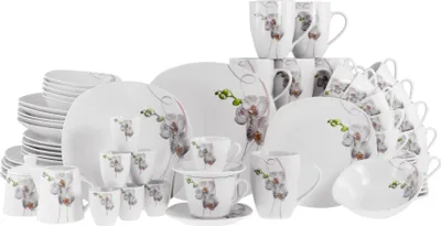 Produktbild von CreaTable, 22536, Square Orchidee, Kombiservice 62-tlg, Porzellan
