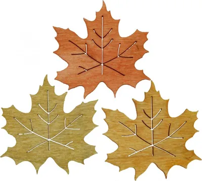Produktbild von Tischdeko Herbst Streudeko Holz Ahornblatt Set 72 Stück