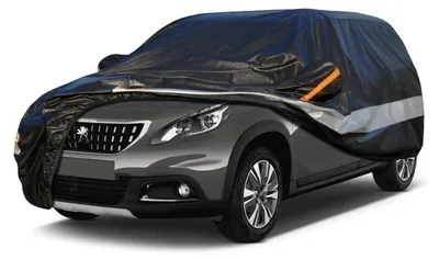 Image de Housse de protection pour voiture, 10 couches, imperméable et respirante, pour Peugeot 2008 (2014-2023), couleur noire
