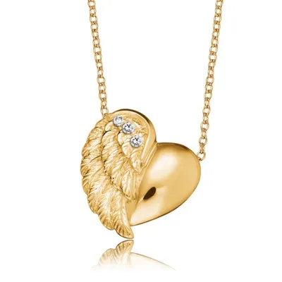 Produktbild von Engelsrufer ERN-LILHEARTWING-G Kette Herzflügel Gold Plated