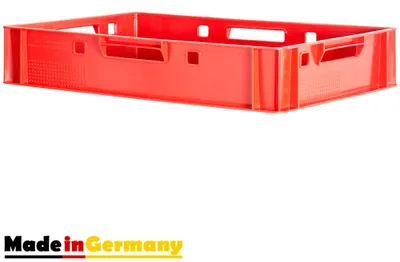 Produktbild von Fleischkiste E1 Fleischkiste Rot Fleischerkiste E1 Fleischkisten E1 Kiste E1 Fleischkiste Eurobox E1 Lebensmittelecht 60 x 40 Metzgerkiste E1 Auswahl Kingpower, Anzahl:1