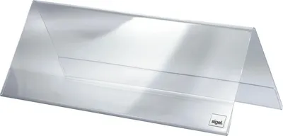 Produktbild von Tischaufsteller Dachform glasklar 240x90mm VE=10x5 Stück